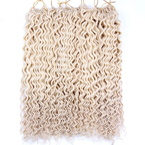 FALEMEI de Locs Crochet Pelo Rizado 18 pulgadas 60g de pelo sintético extensiones de ganchillo trenzado cabello bohemio cerraduras trenzas de Crochet: #613