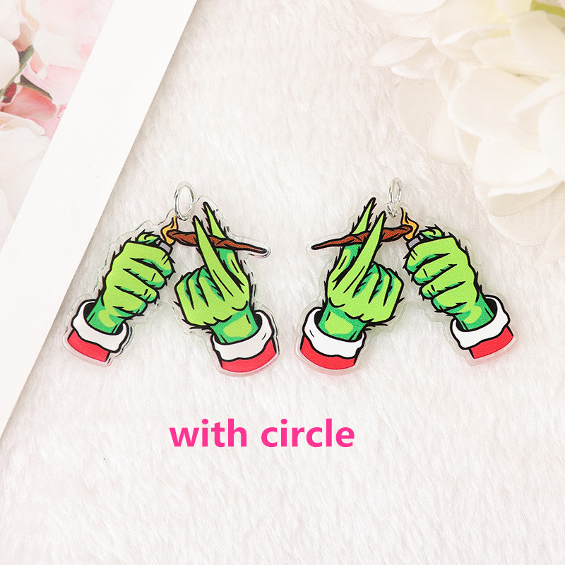 8 pezzi di ciondoli natalizi creativi in acrilico Gingerman Santa Jewlery risultati per collana fai da te: Oro-colore