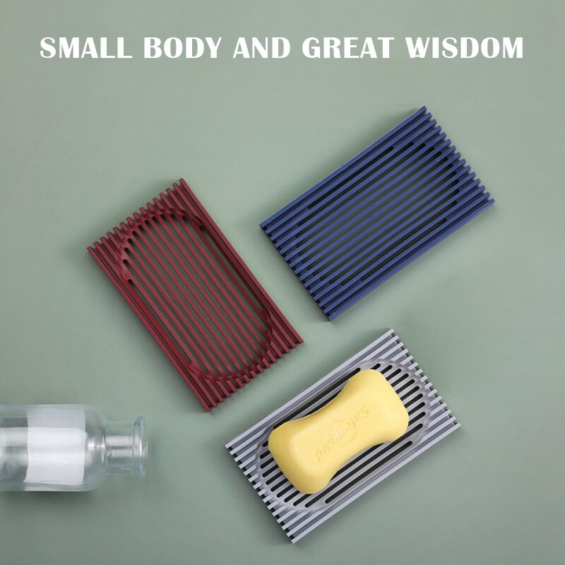 Shower Soap Dish Premium Self Draining Bar Soap Holder for Shower Modern Soap Saver for Bathroom Flexible Soap Tray B88