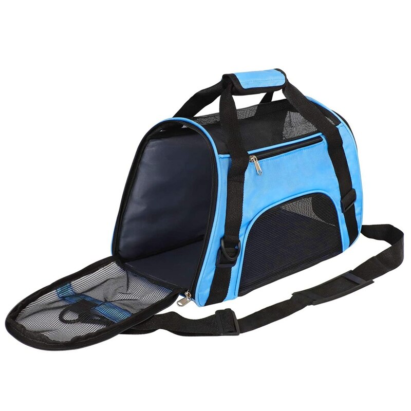 Cat Carrier Soft-Sided Pet Carrier Bag,Pet Travel Carrier For Cats,Dogs Puppy Comfort Portable Foldable Pet Bag: Blue