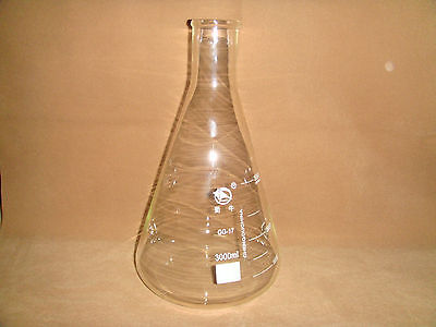 Glass Erlenmeyer Flask,3000ml,GG3.3 Lab Conical Flasks with Straight Neck