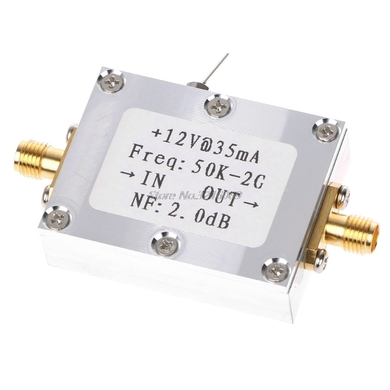 Amplificador de RF receptor de señal 50 K-2 GHZ amplificador de bajo ruido amplificador de banda ancha de bajo ruido LNA Gain 31DB Gain