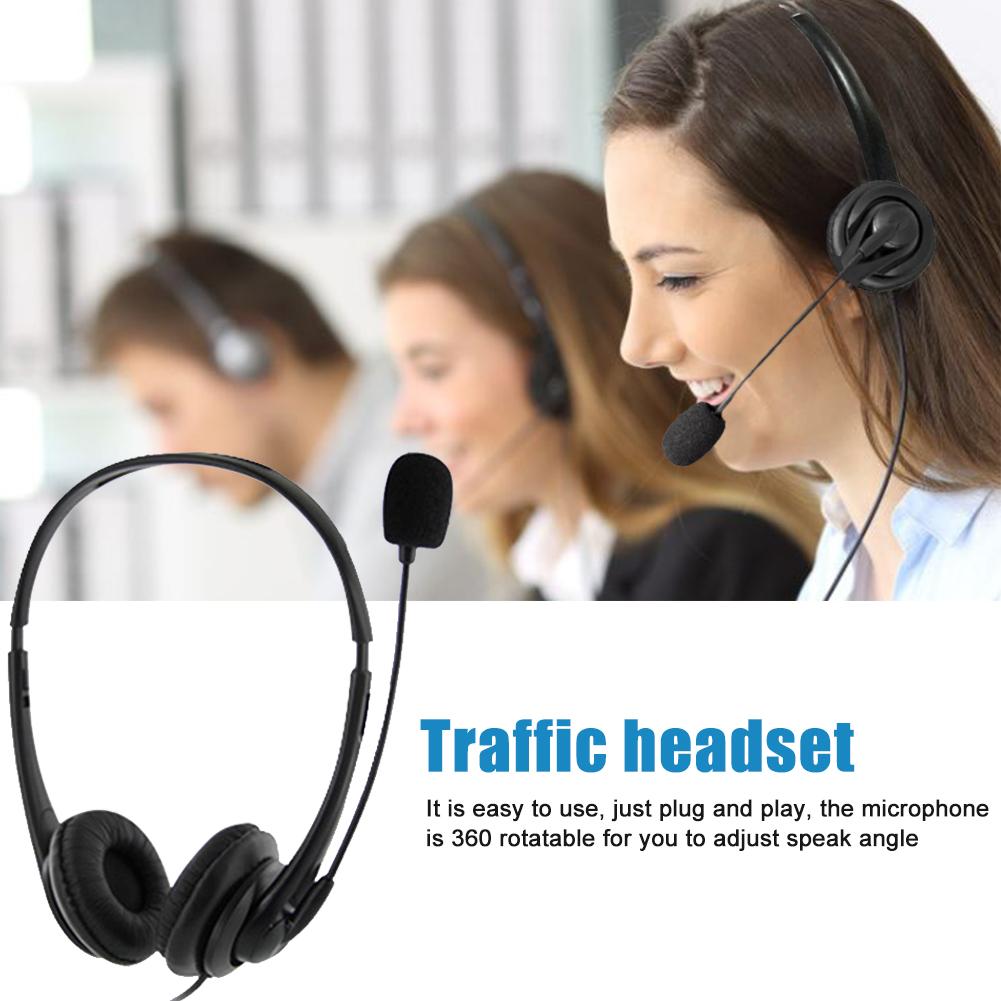 USB Telephone Computer Headset with Microphone Noise Cancelling and Volume Controls for Computer Laptop PC Gaming