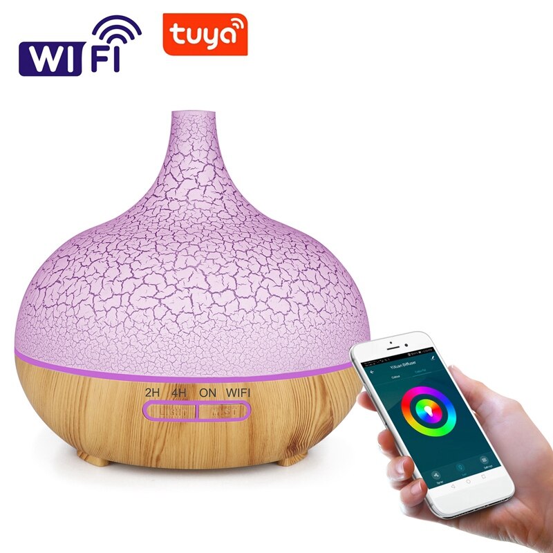 Smart Wifi Essentiële Olie Diffuser Luchtbevochtiger Werkt Met Alexa Google Thuis