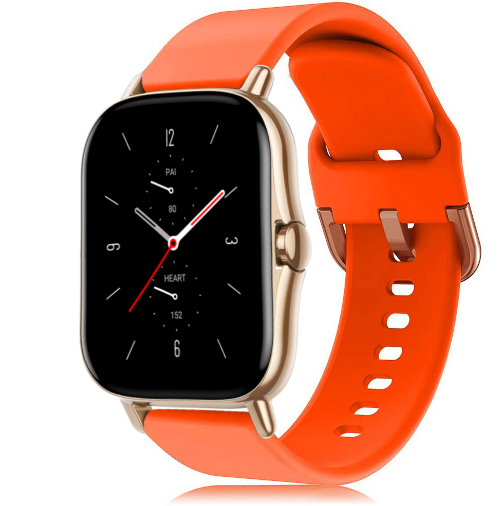 Correa de silicona para Amazfit gts 2 3 4/bip/gtr 4 3 pro/stratos 3 2 20mm/22mm pulsera deportiva correa Amazfit gts 2 3 4 mini: Red black / 12 mm