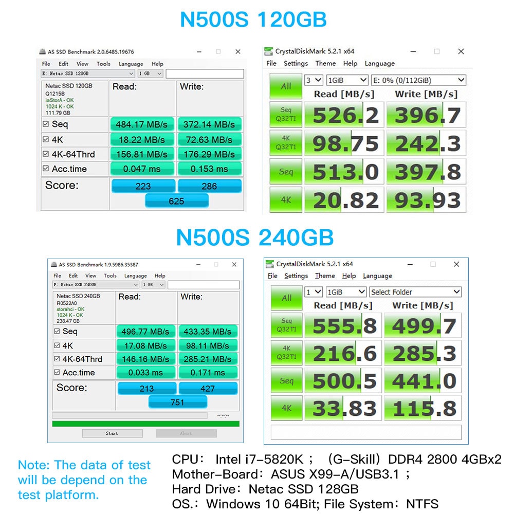 Netac SSD Hard Drive 240GB 720GB 960GB SATA3 Internal Solid State Drive SSD 240 GB 120GB 480GB 60GB 1TB Laptop PC Hard Disk