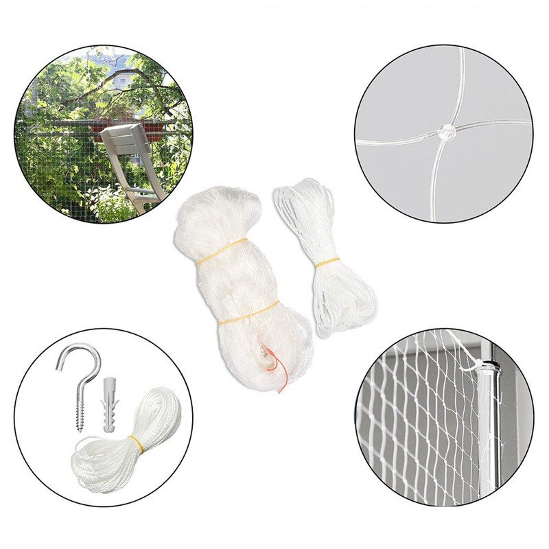 Cat Safe Net Dog Protect Net Pet Fence Anti-Fall Protective Net for Balcony Window Stairs Transparent Nylon Safe Cat Fence Mesh