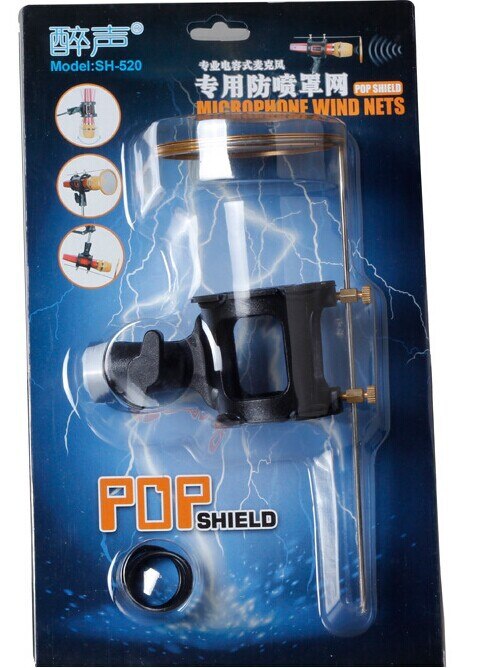 Universele Behandeld Condensor Computer Microfoonhouder met Wind Screen Suspension mount met flitsschoen