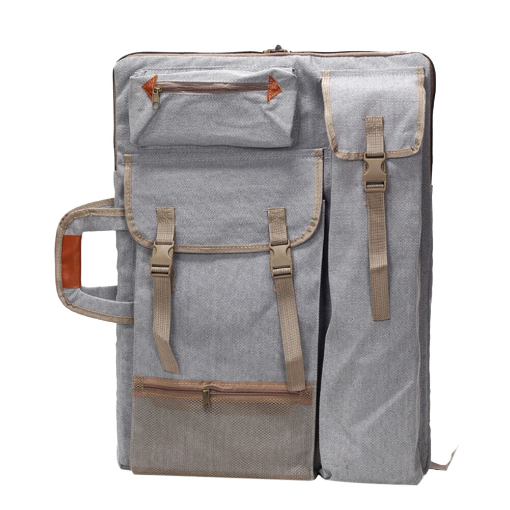 1 ud. De bolso de portafolio artístico, mochila de dibujo, bolso de mano, bolso de hombro con cremallera, correas de hombro, bolsos laterales para artista pintor: 3