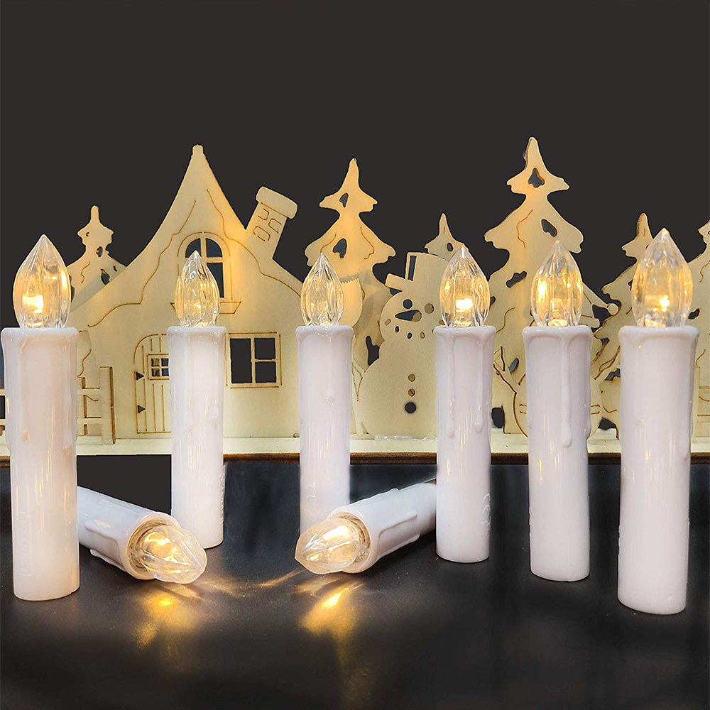 Weiß Kreative Warme LED Kerze Flackern Lampe Nacht Licht Simulation Flamme Hause Hochzeit Lampe Festival Feier Dekoration