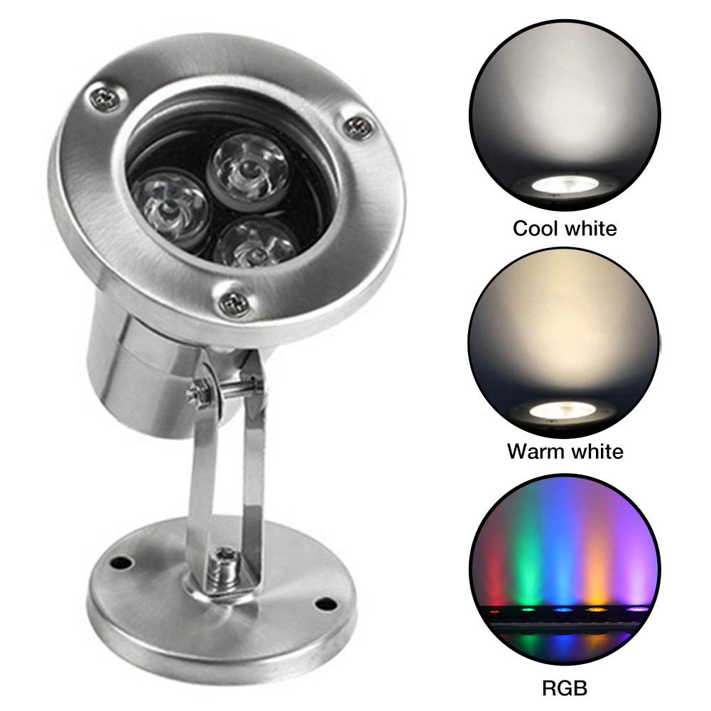 Rvs Anti-Corrosie Schijnwerper Lamp IP68 Waterdichte Rgb Led Onderwater Licht Voor Fontein Aquarium Zwembad 12V