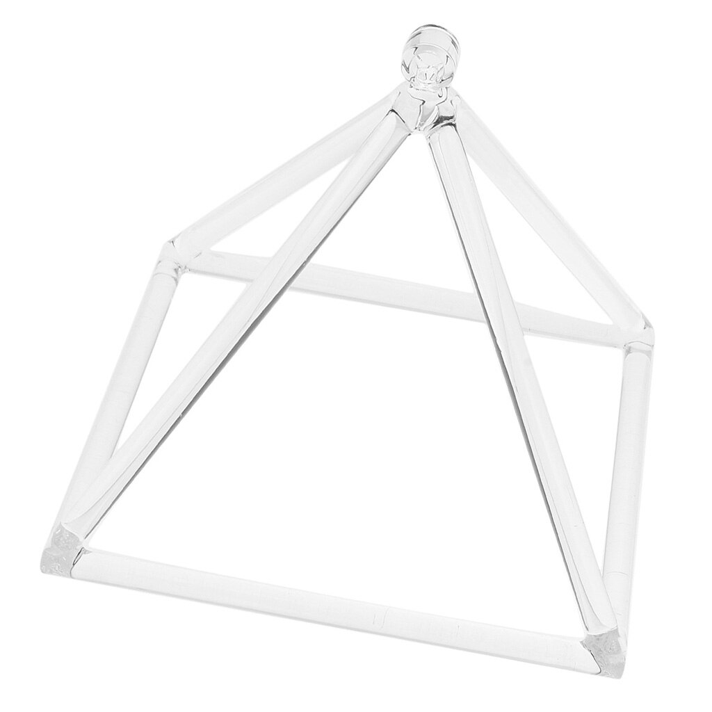 Bol de chant en cristal, Triangle pyramide de chant Transparent 10 en une Note, bol de Yoga artisanal