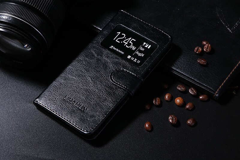 View Window Phone Case Cover For philips xenium v387 Flip leather cases for Philips S257 S326 S318 S327 S318 Xenium S386 Cases: For Xenium S318 / black window