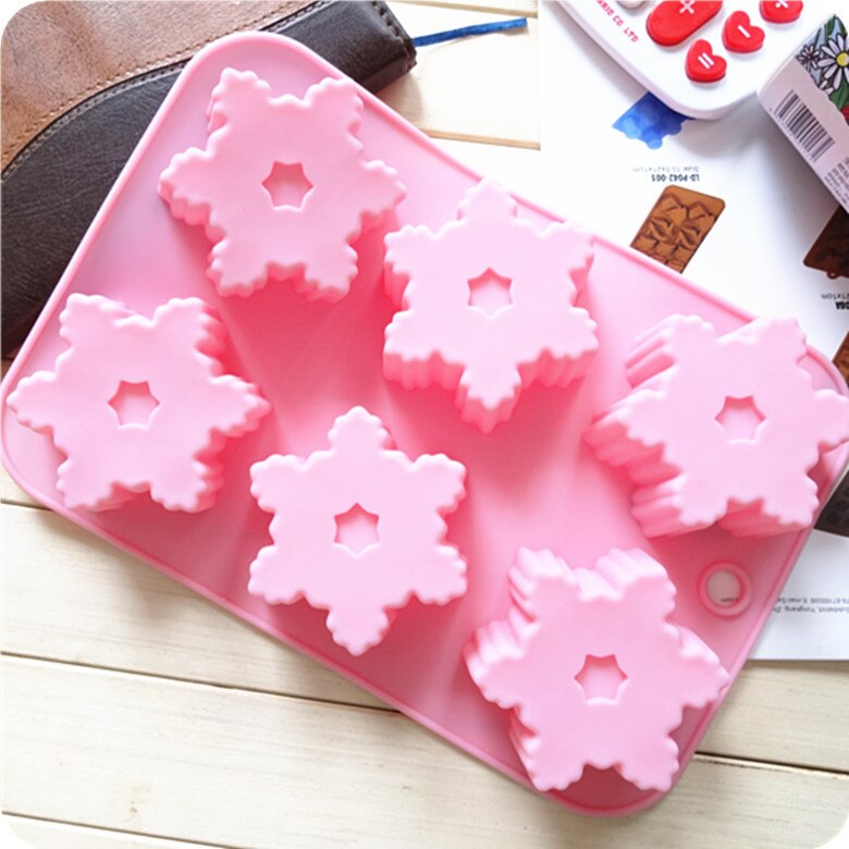 15 Shapes Silicone Soap Molds 3D Handmade Soap Making Resin Clay Candle Chocolate Jelly Ice Tubes Moulds Fondant Cake Decorating: snow