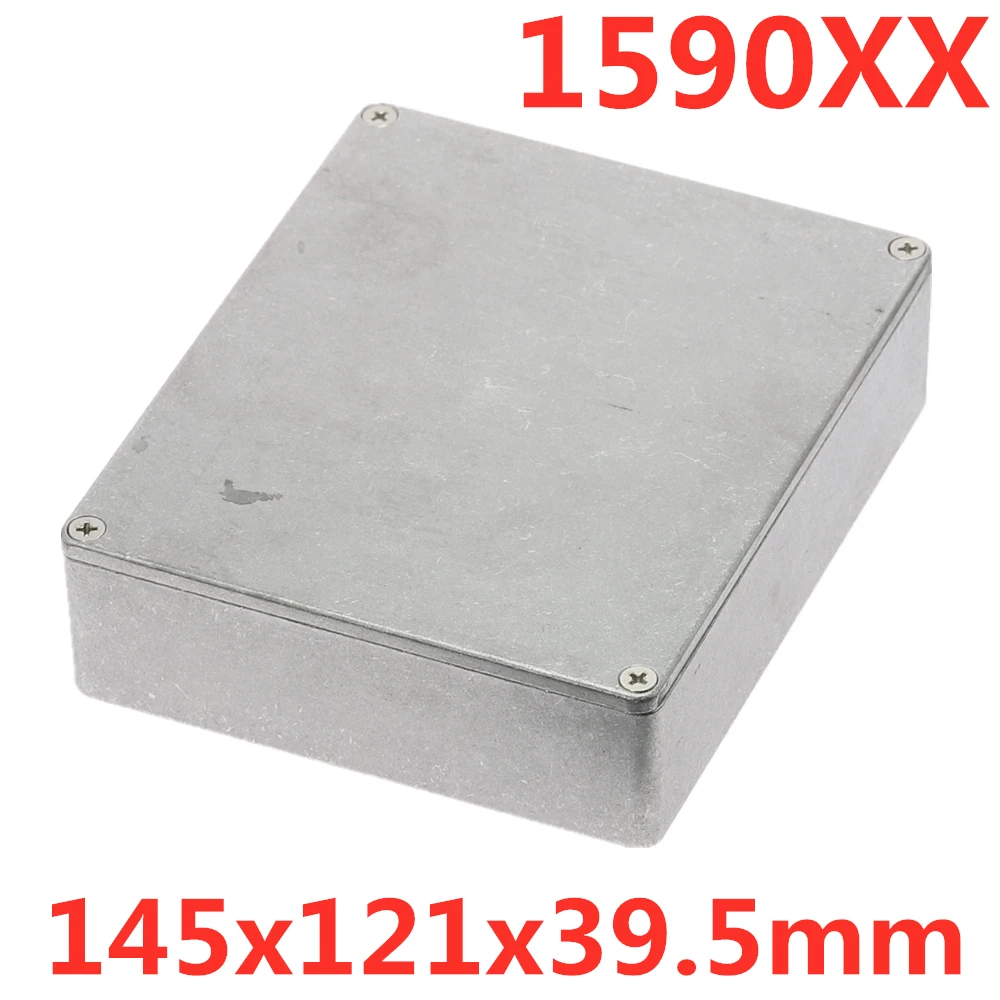 Aluminiumschassi för Gitarr Effektpedal Stil 1590 - Olika Storlekar: 1590xx 145 x 121 x 39.5m