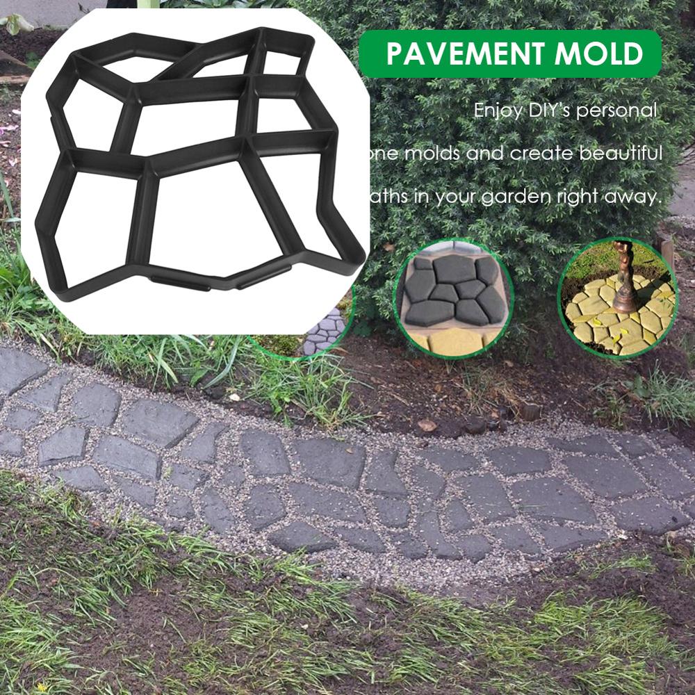 Manually Cement Brick Concrete Molds Pavement Mold DIY Plastic Path Maker Mold Garden Stone Road Garden Decoration