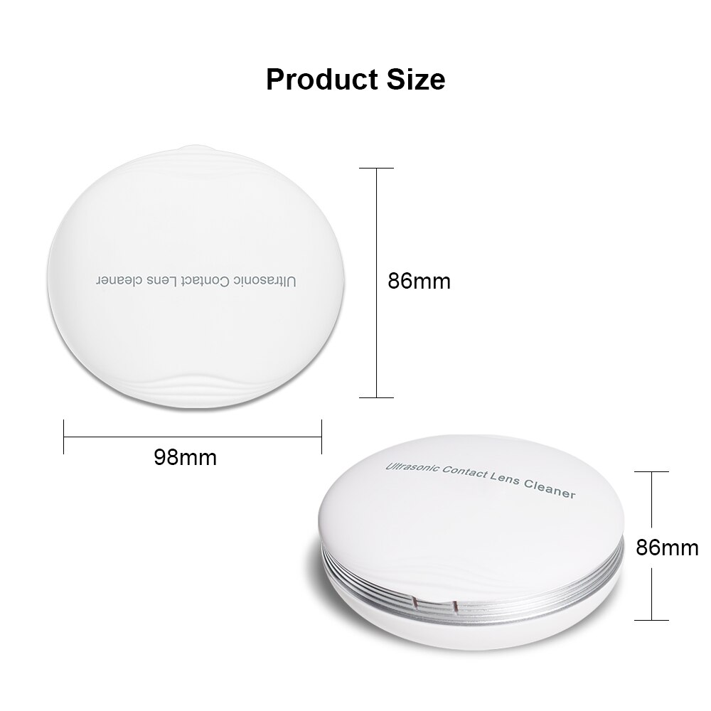 Electronic Ultrasonic Contact Lens Cleaner Case Solution Portable Box Trip Outdoor