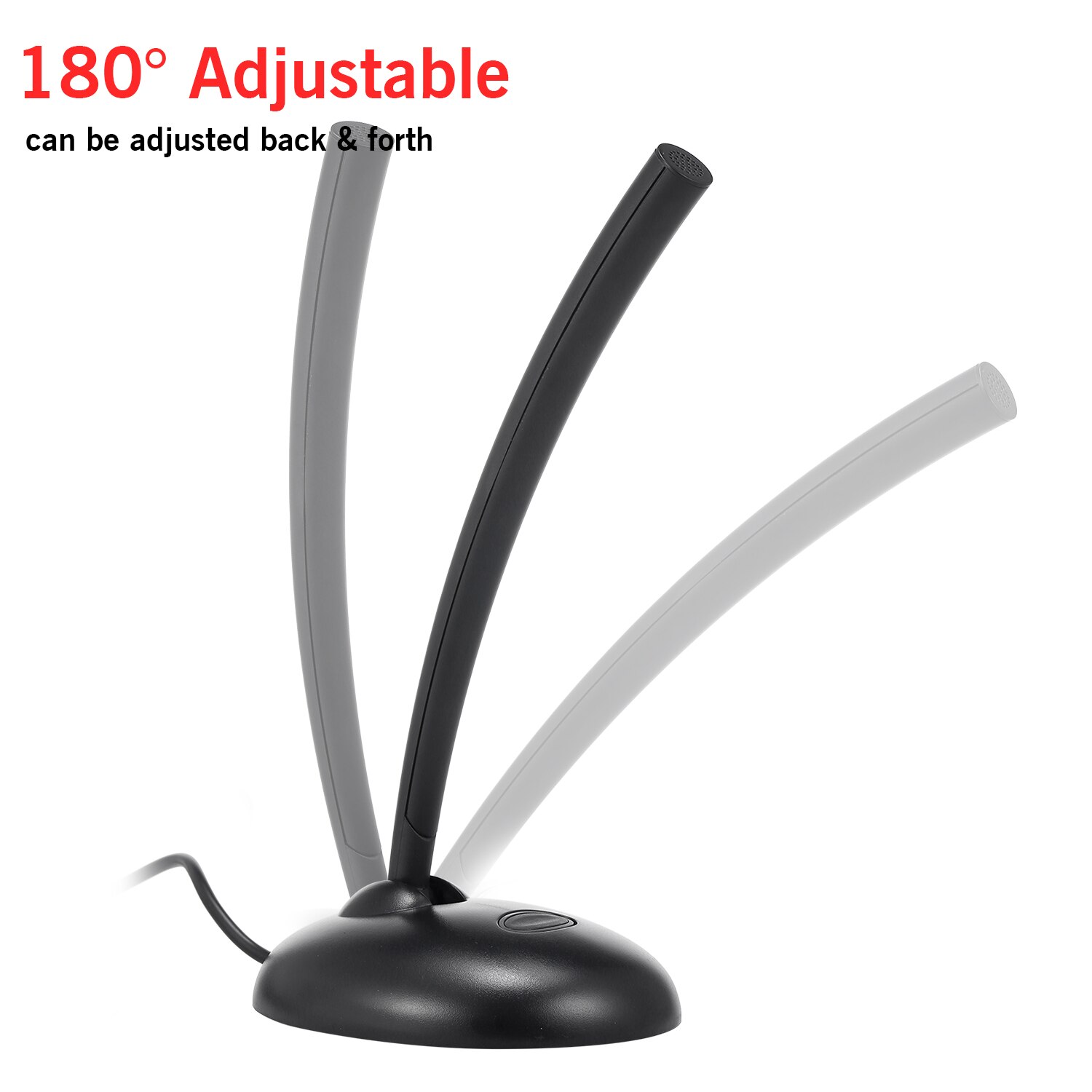 USB Microphone Computer Recording Mic with Mute Button & LED Indicator for Laptop PC Online Meeting Chatting Voice Recording Mic