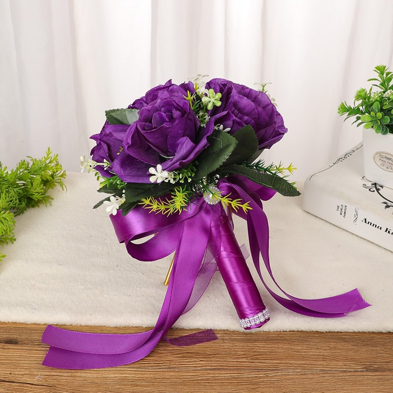 Bruidsboeket Bruidsboeket Zijde Kunstbloemen Bruidsboeketten Hortensia Rozen Calla Voor Bruiloft Accessoires