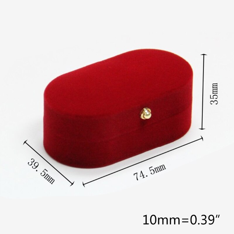 Caja de anillos doble portátil para mujer, expositor de joyas, soporte de , organizador de anillos de compromiso de boda, 1 ud.