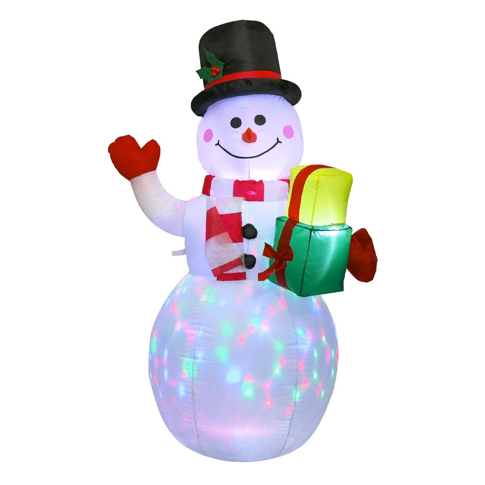 150Cm Led Verlichte Opblaasbare Sneeuwpop Luchtpomp Opblaasbaar Speelgoed Indoor Outdoor Kerstmis Nieuwjaar Party Decoraties