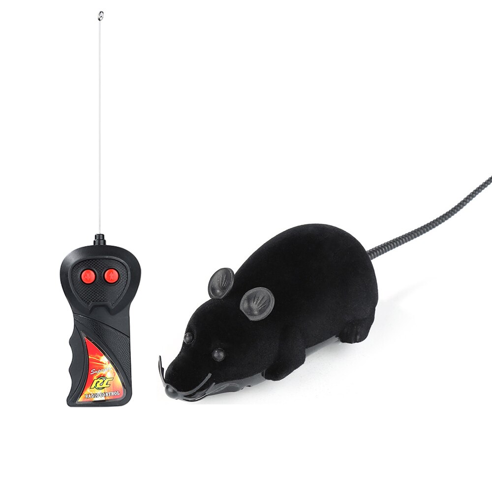 Haustier Katze Spielzeug Fernbedienung Drahtlose RC Simulation Katze Maus Spielzeug Kreative Elektronische Ratte Mäbenutzen Spielzeug Für Katzen Haustier Katze zubehör: Schwarz