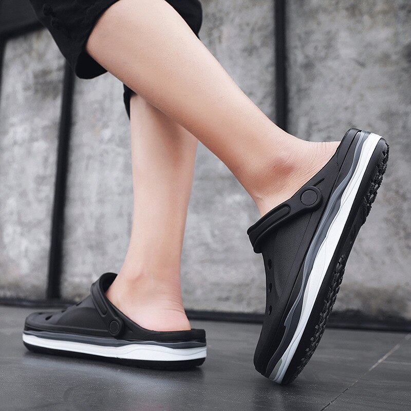 Coslony Sandals mens clogs for Men Pool Summer Outdoor Beach Shoes Men Slip On Garden clogs Casual Water Shower Slippers Unisex