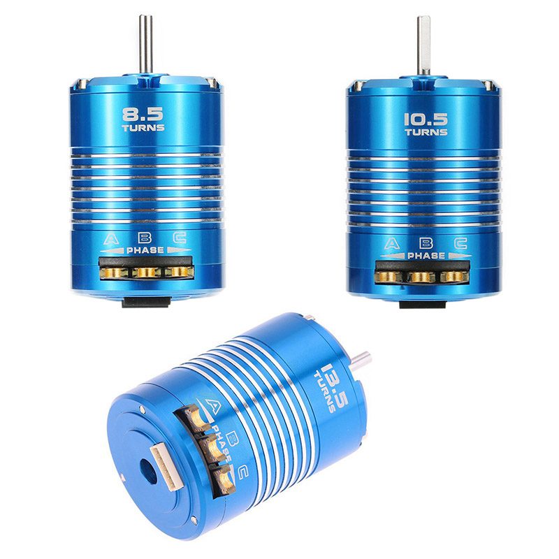 Högeffektiv 540 sensors borstlös motor för 1/10 rc bilar blå , 13.5t