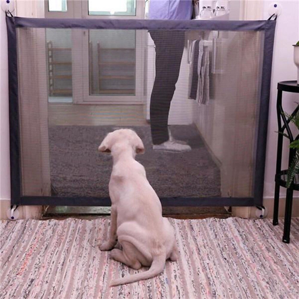 Cat/Dog Magic-Gate Dog Pet Fences Ingenious Mesh Safe Guard Indoor and Outdoor Safety Enclosure Magic Gate For Dogs Cat Pet