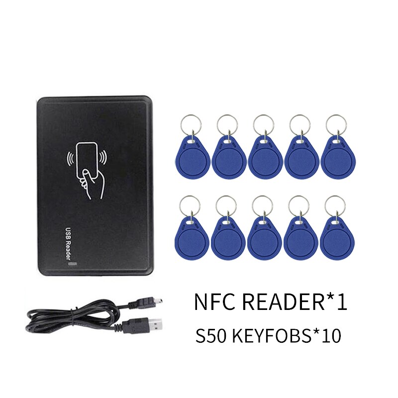 NFC Tag Reader USB Port NFC 13.56mhz IC Card Reade... – Grandado