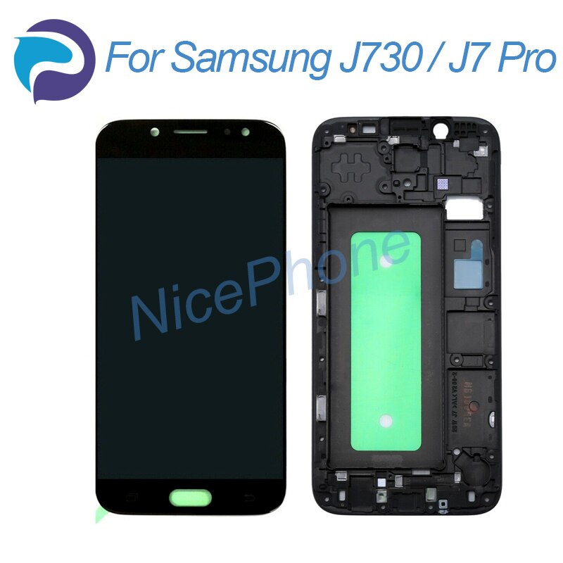 AMOLED J7 Pro lcd screen 1920*1080 touch digitizer display assembly replacement SM-J730F/FM/K/G/GM,S727VL J730 lcd screen: Black(With Frame)