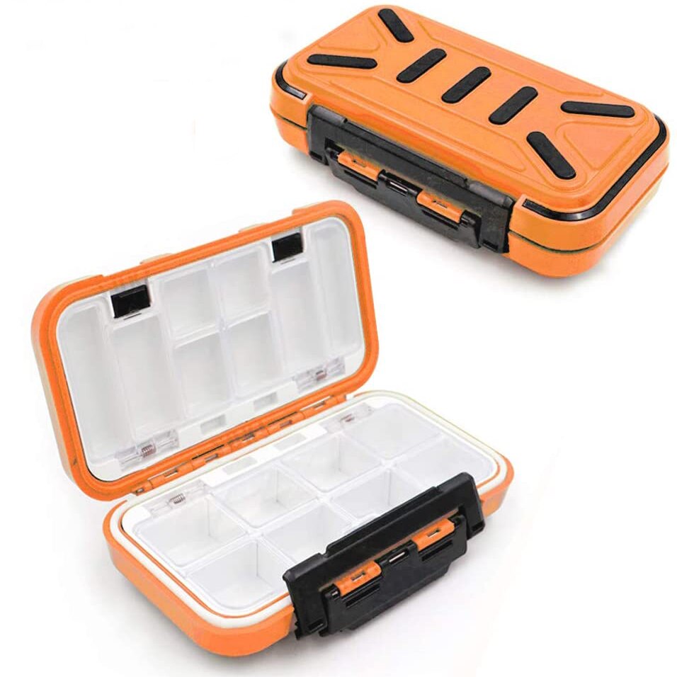 Fishing Tackle Box Waterproof Fishing Gear Accessories Bait Lure Hooks Storage Boxes Fishing Tackle Box Large 12/24/30 Grid: M Orange C Type