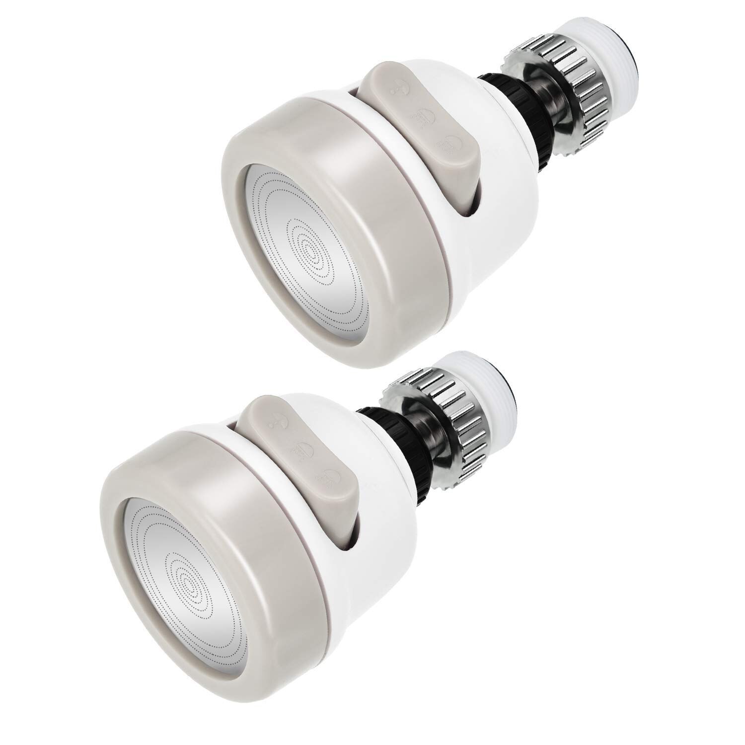 -2 Pack Kitchen Water Spray Water Saving Faucet Sprayer 360 Degree Rotate Tap Nozzle Adjustable Faucet Head Aerator