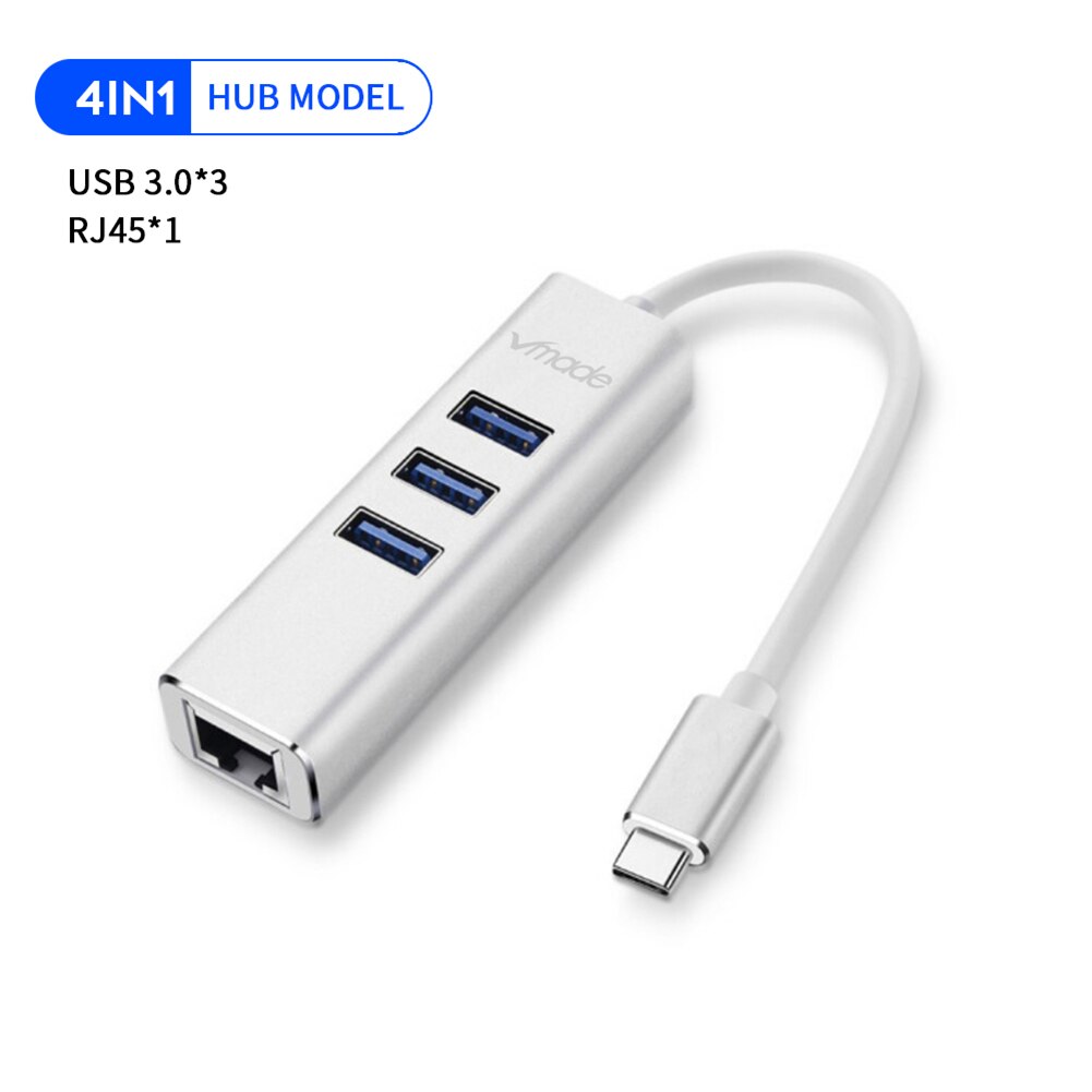 Vmade Usb C Hub Type C Naar Multi Usb 3.0 Hub Hdmi Adapter Dock Voor Macbook Pro Huawei Mate 30 USB-C 3.1 Splitter Poort Type C Hub: CB07B