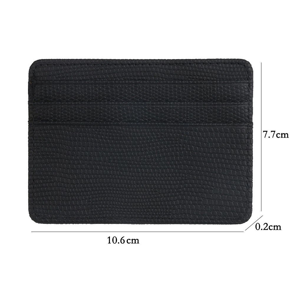 Women Men PU Leather Bank ID Card Wallet Holder Durable Slim Simple Travel Business Case With Purse Card Holder