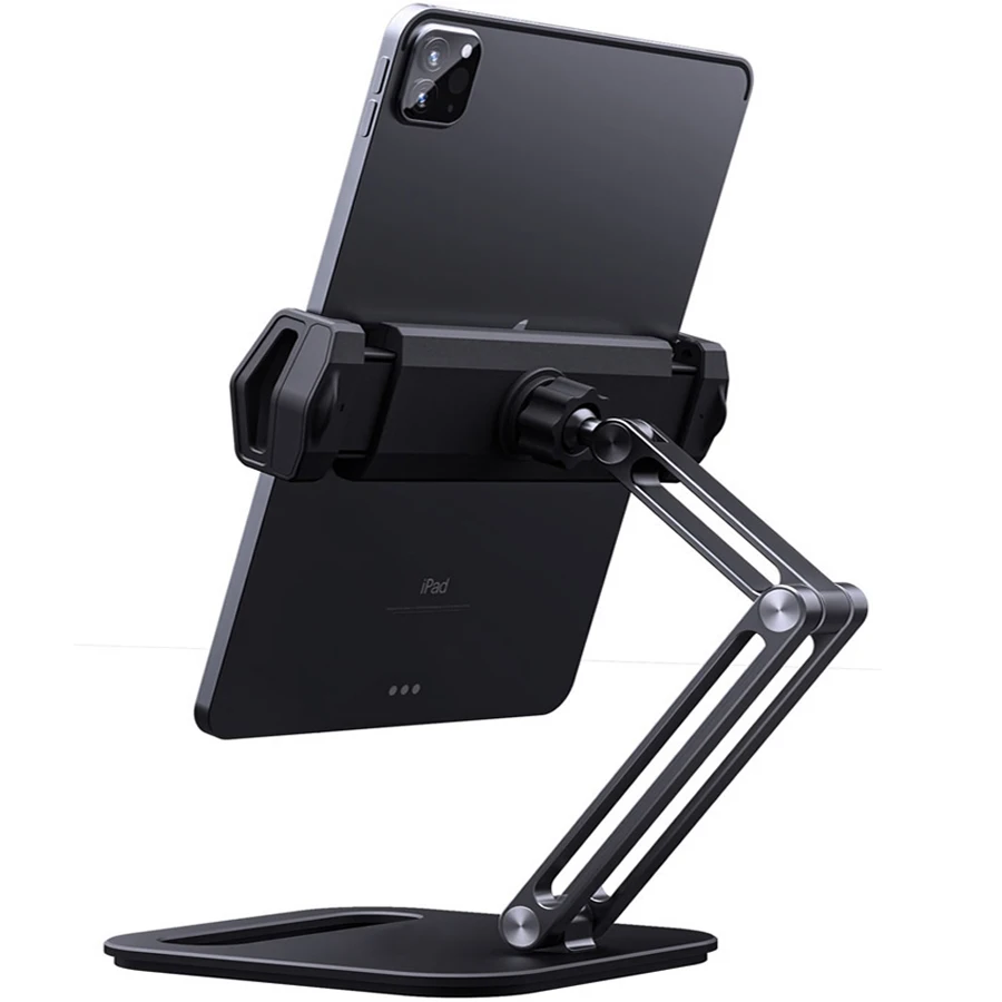 Lange Arm Aluminium Tabletstandaard Verstelbare Opvouwbare Ipad Standaard Ergonomische 360 ° Draaibare Tablet En Telefoonklem Houder: green