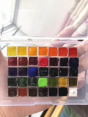 Korea Mijello gold 34 colors Dispensing watercolor master high concentration pure golden mission natural pigment watercolor: 0.5ml 34colors