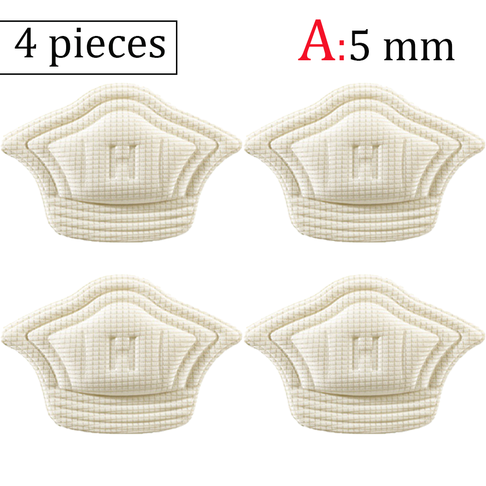 Einlegesohlen, Patch-Fersenpolster für Sportschuhe, verschleißfest, Fußpolster, Kisseneinsatz, Einlegesohle, Fersenschutz, Rückenaufkleber, 4 Stück, 2 Stück: Gold