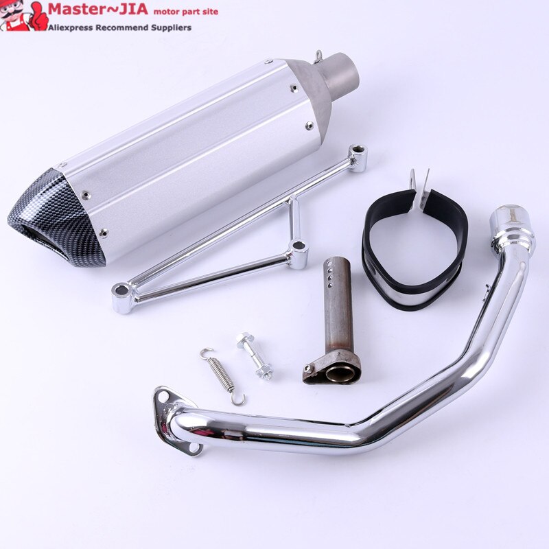 yoshimura scooter motorcycle exhaust escape muffler racing SCOOTER GY6 125CC 150CC GY6 RACING HIGH PERFORMANCE exhaust: Silver