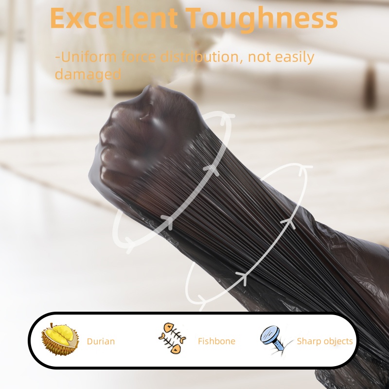 Czarny worek na śmieci Odporne na rozdarcia worki na śmieci chroniące prywatność 45x45cm 80/rolka Szczelne, duża pojemność robić kuchni w domu