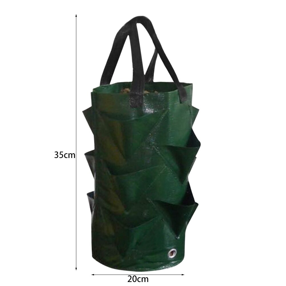 Garden Planting Bags 3 Gallons Strawberry Tomato Carrot Reusable Multi-mouth Vertical Flower Herb Planter Pot Hanging Grow Bags