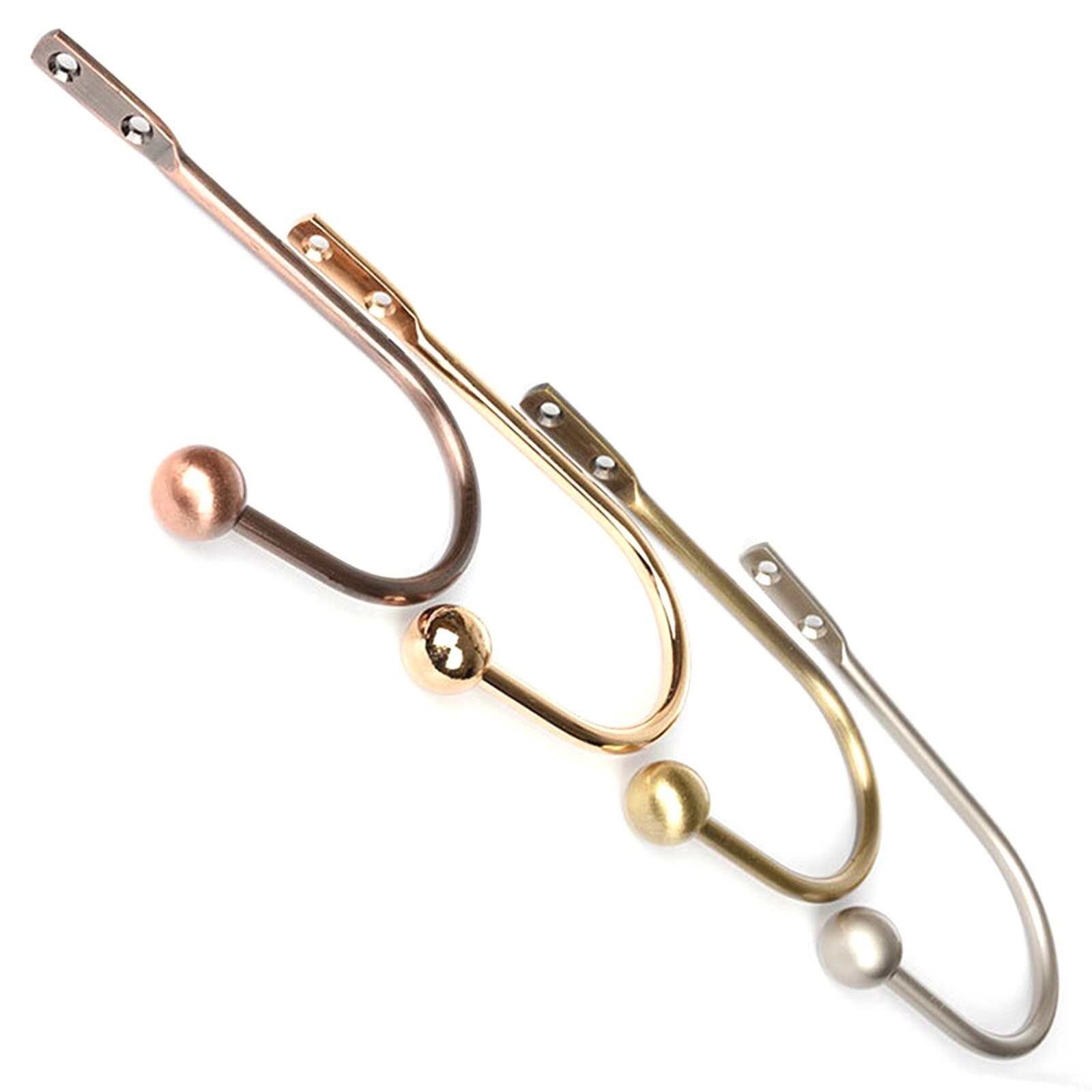 2Pcs U-shaped Round Curtain Hooks Window Wall Decoration Hanger Home Suppliers Metal Tie Tassel Arm Hook Hook Buckle Holdbacks