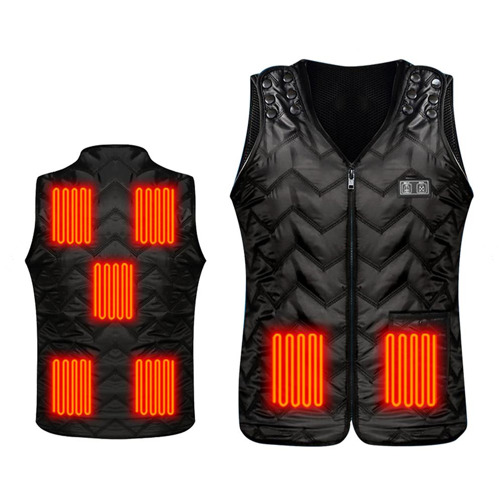 Gilet riscaldante elettrico invernale giacca riscaldata a 7 zona giacca termica per scaldino esterno a temperatura regolabile a 3 velocità