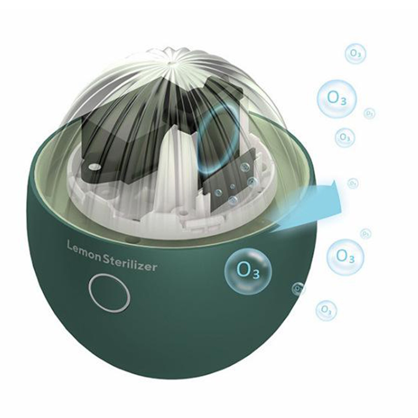 Mini Portable Air Purifier Refrigerator Fridge Sterilization Odor: Green