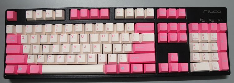 Formaggio bianco tastiera cherry mx interruttore 104 keycaps Taihao doppio colpo: Pink white