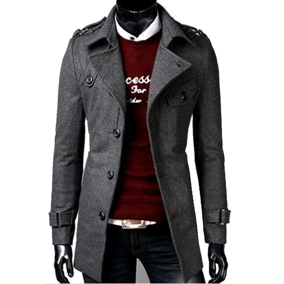 Zogaa heren trenchcoat heren lange jas heren winter lange jas slanke trenchcoat parka heren overjas