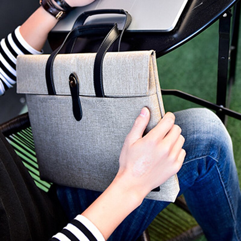 Dames heren aktetas multifunctionele unisex rits laptoptas voeringtas computertassen uitschuifbare handgreep computerkoffer