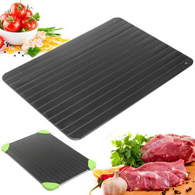 Snelle Ontdooien Lade Dooi Bevroren Voedsel Vlees Fruit Quick Aluminium Stalen Plaat Board Ontdooien Keuken Gadget Tool Charolas