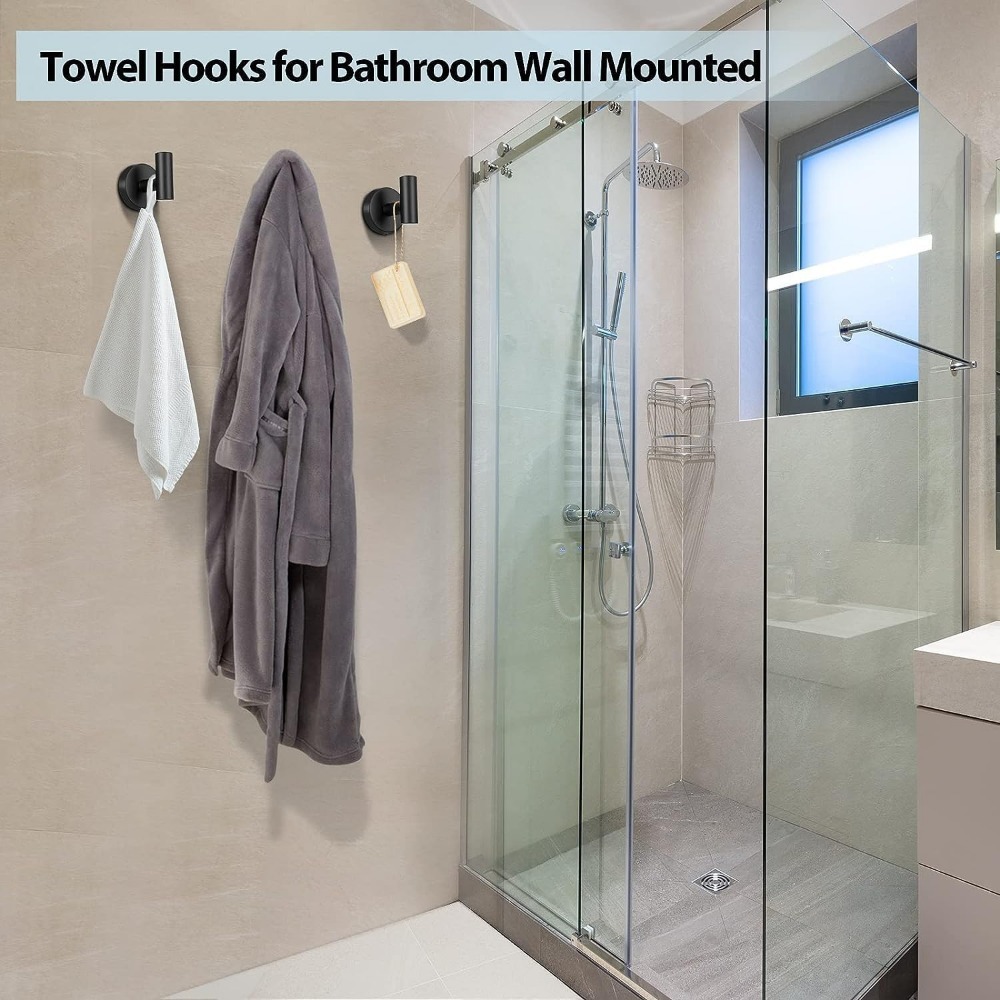 Ganchos para toallas de baño, soporte de almacenamiento de acero inoxidable SUS 304, perchero resistente, gancho de pared montado en la pared para baño y sala de estar