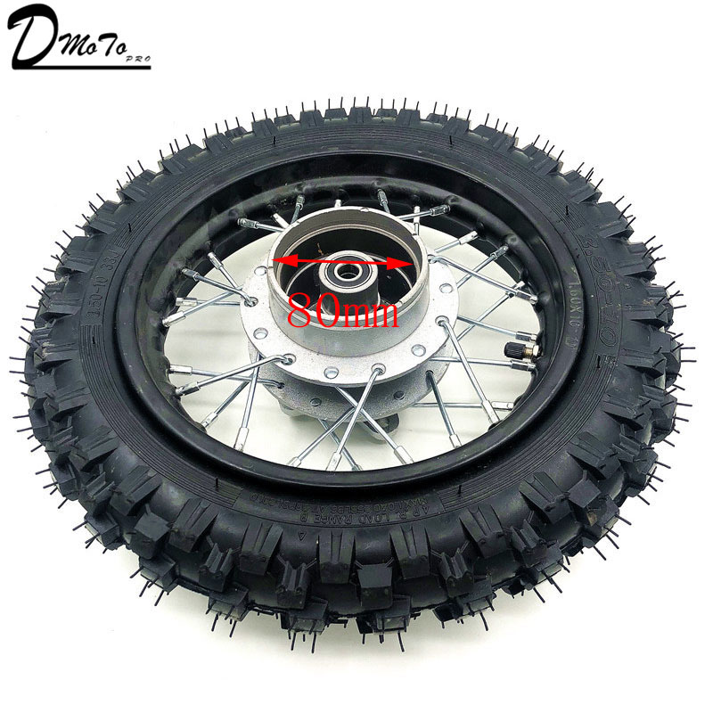 2,50-10 zoll Hinten Reifen Stahl Felgen Trommel Bremse Räder Felgen Hub CRF50 Kayo Chinesische Schmutz Grube Fahrrad motorrad Mini Fahrrad